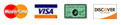 We accept MasterCard, Visa, American Express and Discover